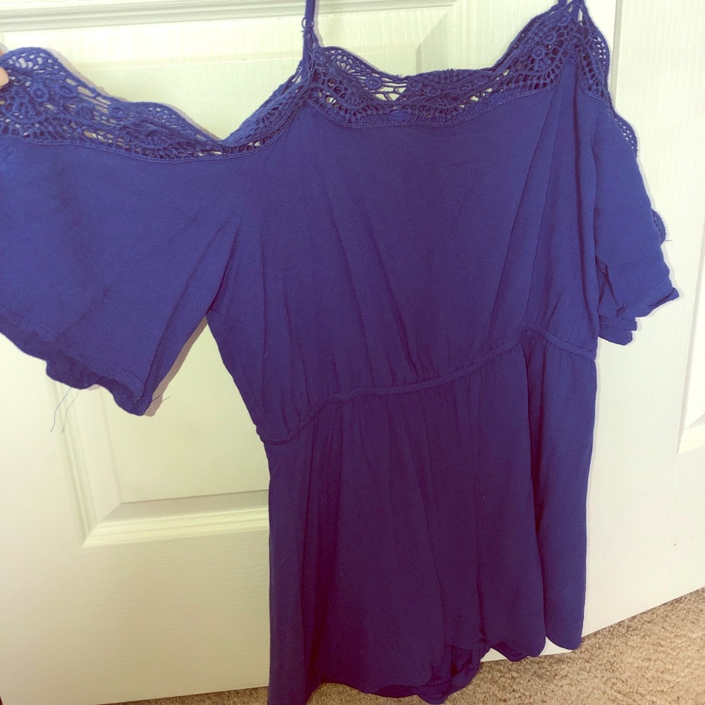 Sleeveless Off the Shoulder Romper Size M